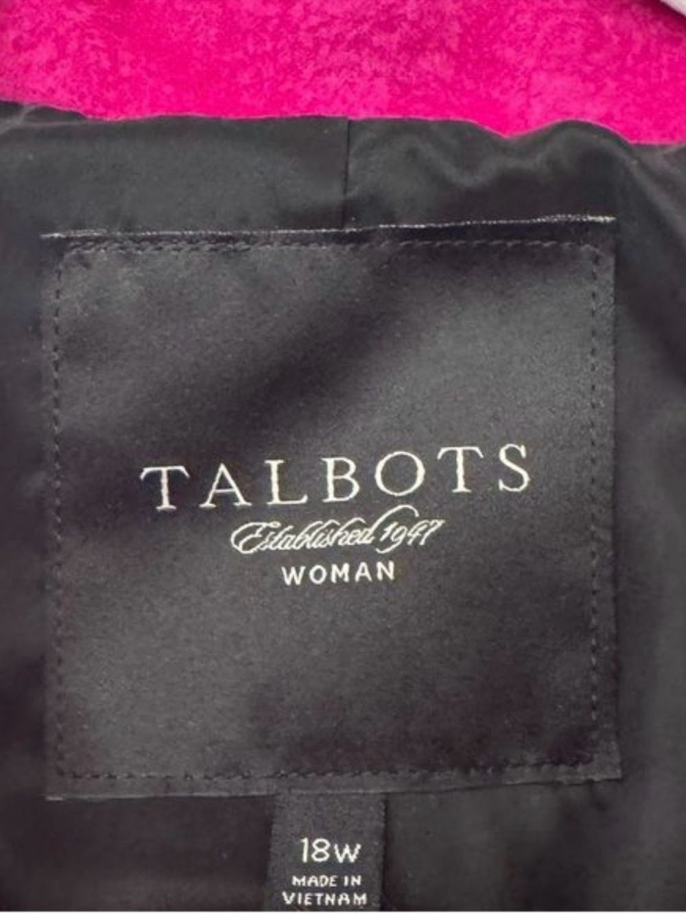 Talbots Bright Fuchsia Wool Pea Coat - Picture 6 of 8